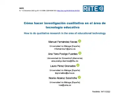 Cómo hacer investigación cualitativa en el área de tecnología educativa