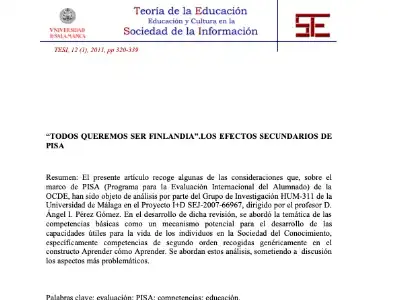 “Todos queremos ser Finlandia”. Los efectos secundarios de PISA